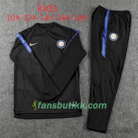 Inter Milan Barn Trenings Collegegenser Set Svart 2018-2019